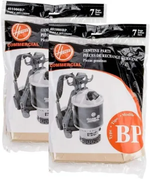 14 Hoover Shoulder Vac and Back Pack Type Bp Bags Part # 401000bp, 1ke2103000
