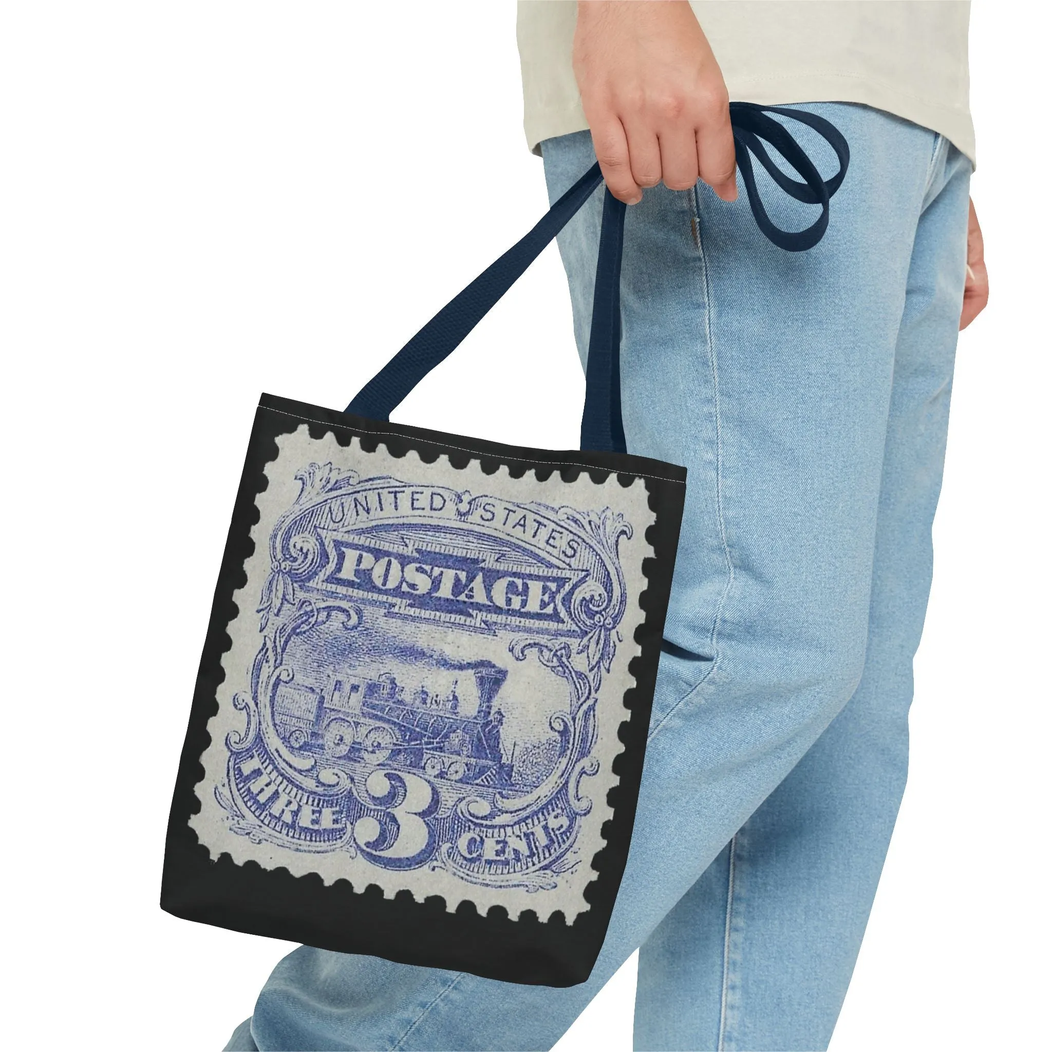 1869 TRAIN 3 CENT STAMP Tote Bag