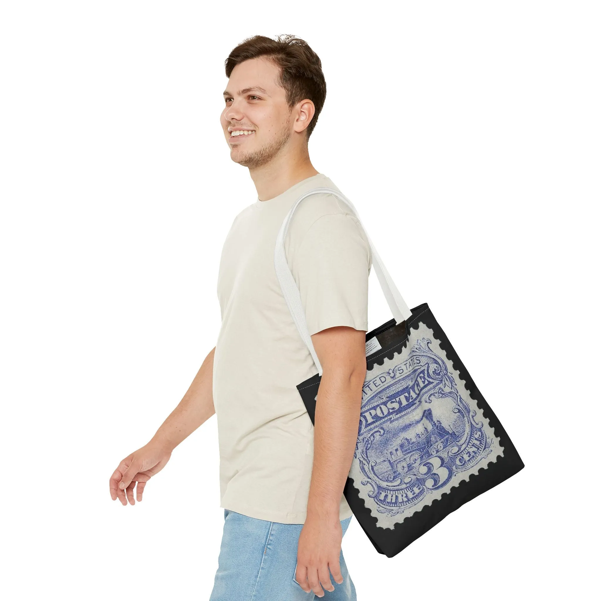 1869 TRAIN 3 CENT STAMP Tote Bag