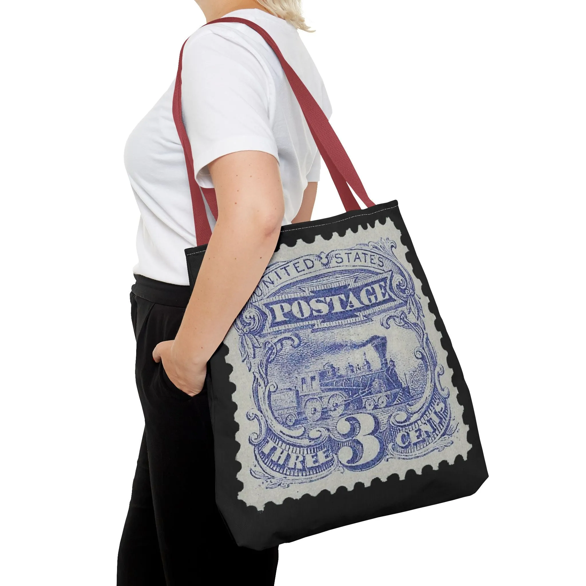1869 TRAIN 3 CENT STAMP Tote Bag