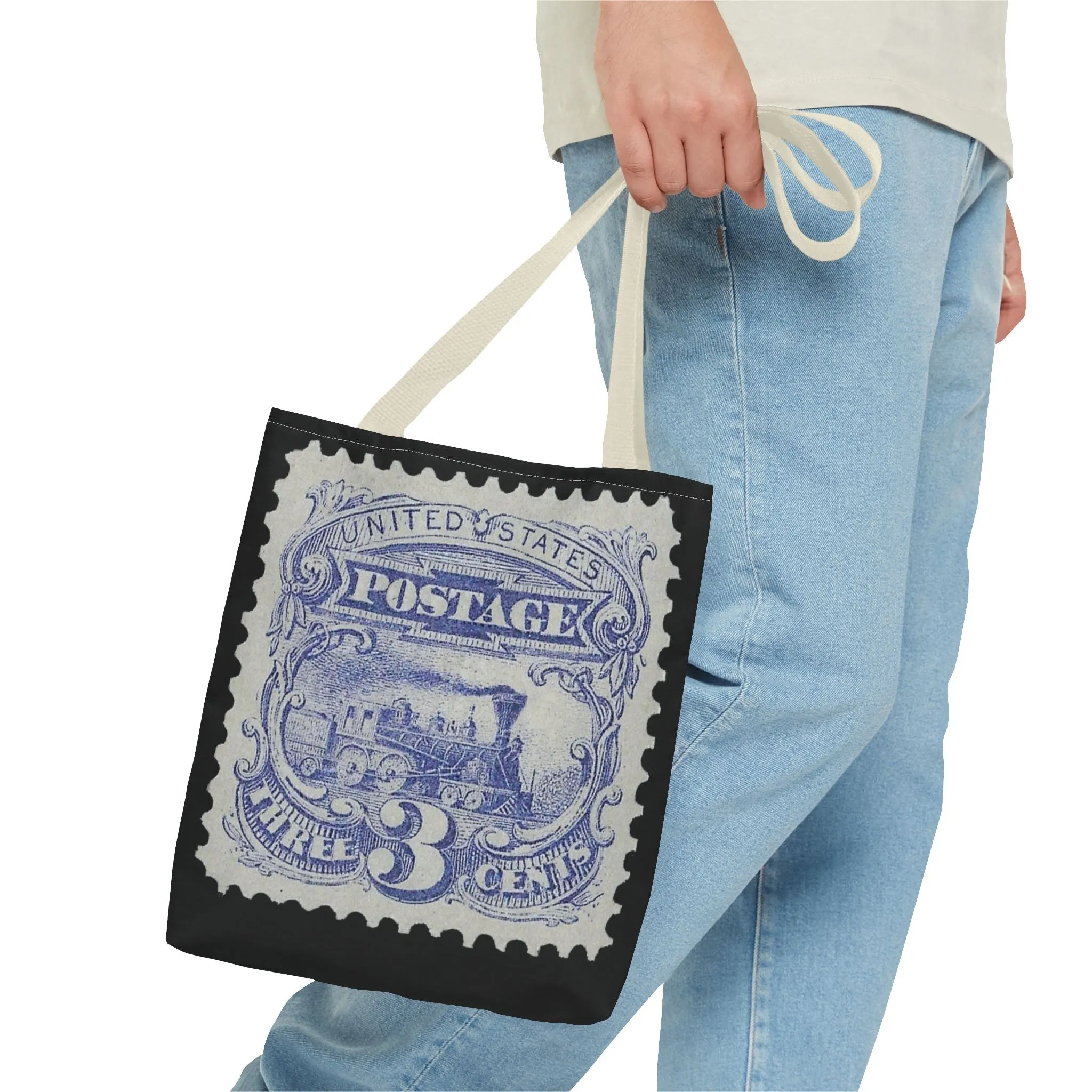 1869 TRAIN 3 CENT STAMP Tote Bag