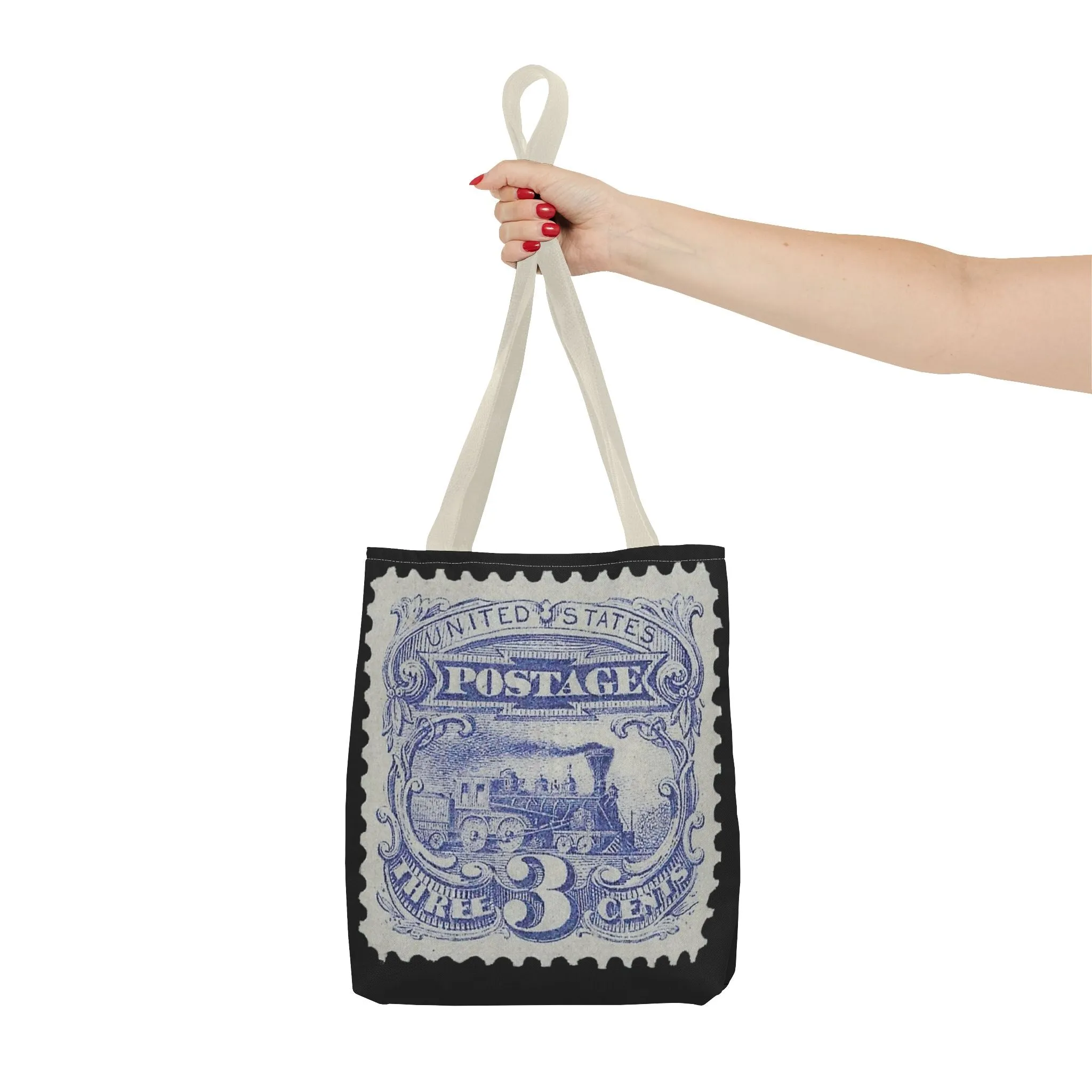 1869 TRAIN 3 CENT STAMP Tote Bag