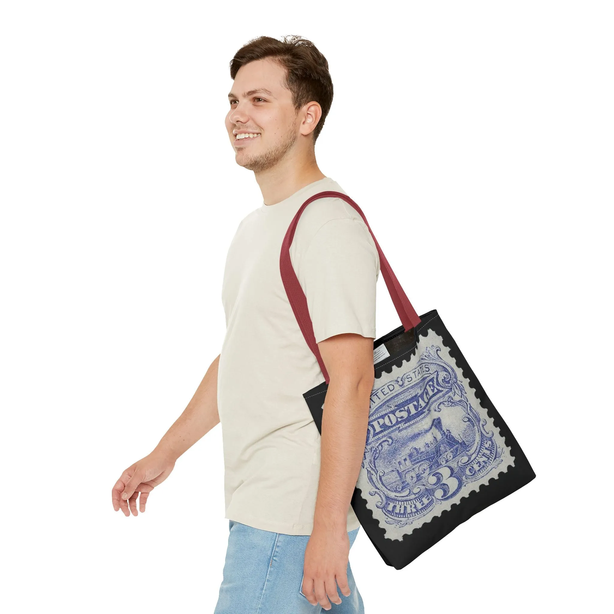 1869 TRAIN 3 CENT STAMP Tote Bag