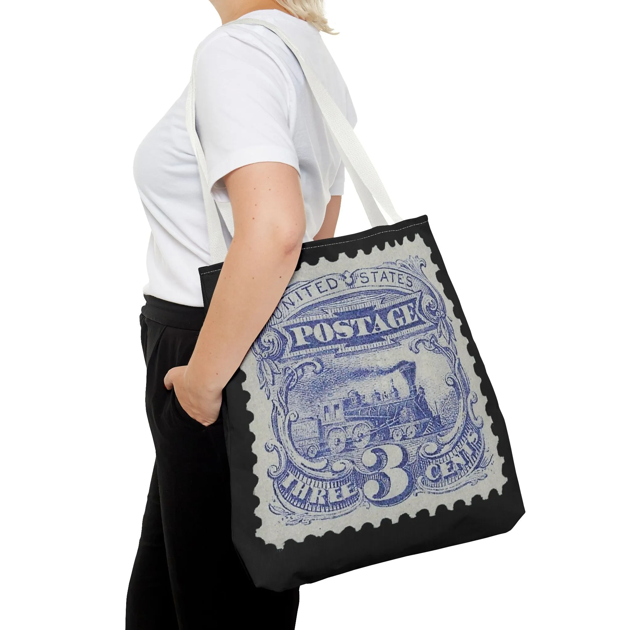 1869 TRAIN 3 CENT STAMP Tote Bag