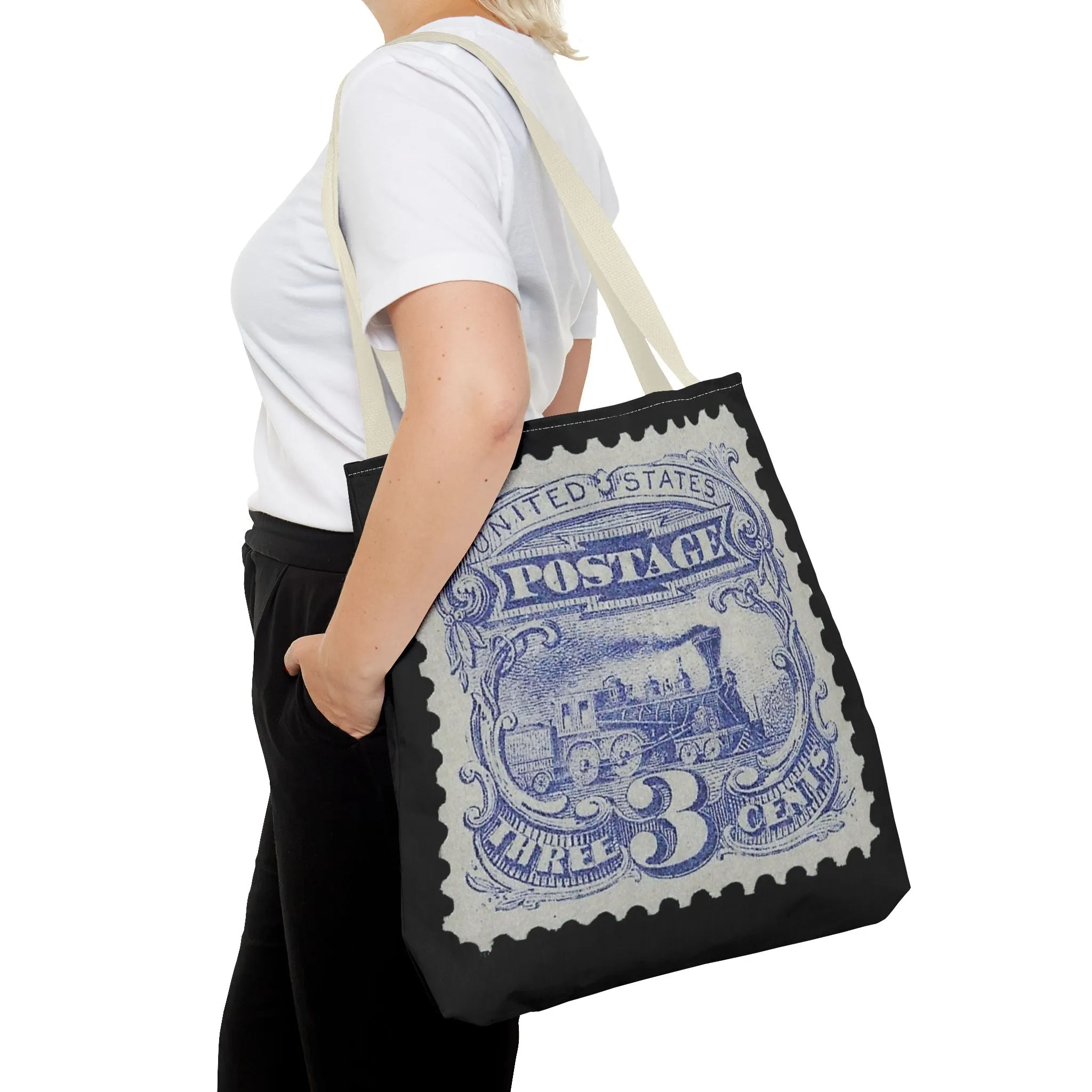 1869 TRAIN 3 CENT STAMP Tote Bag