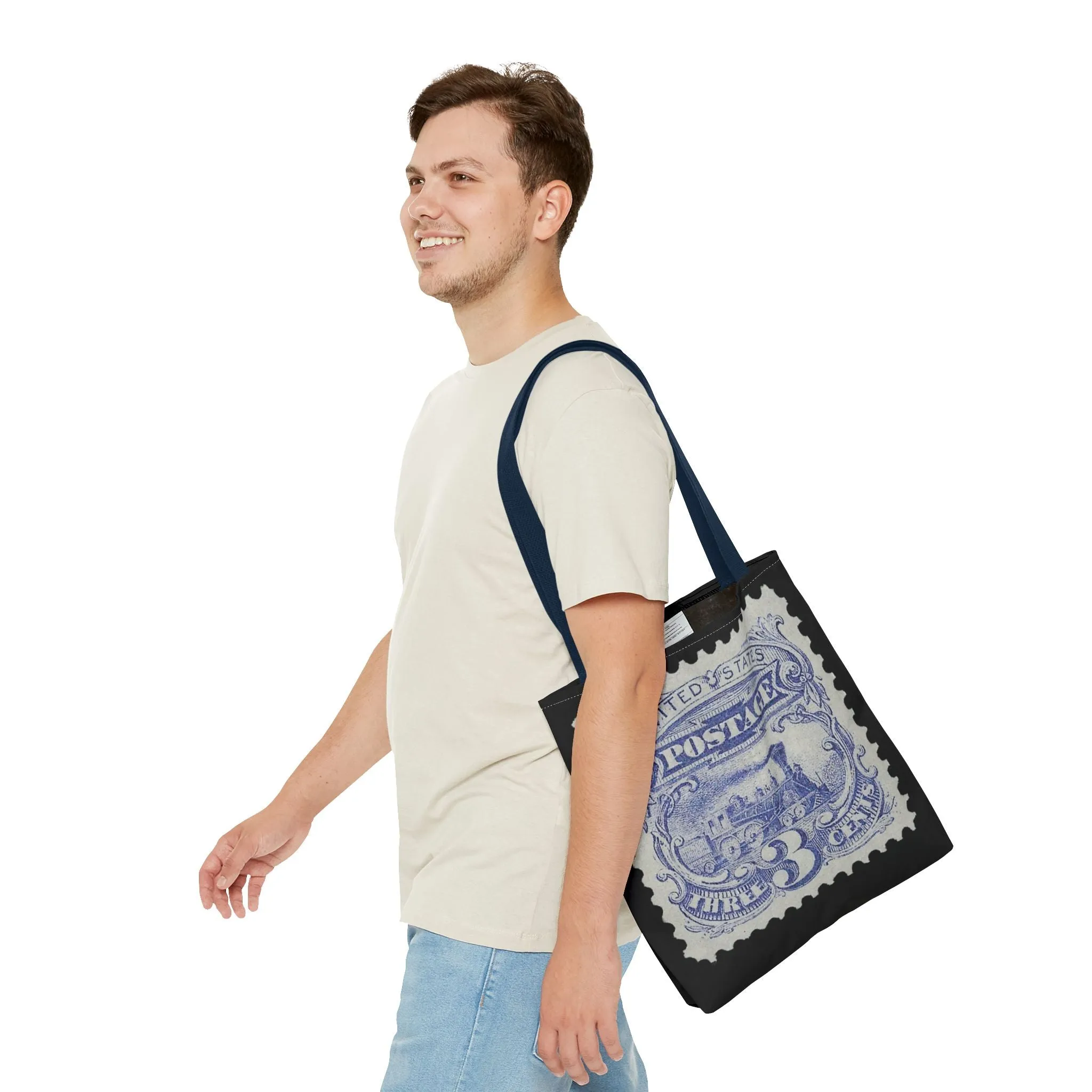 1869 TRAIN 3 CENT STAMP Tote Bag