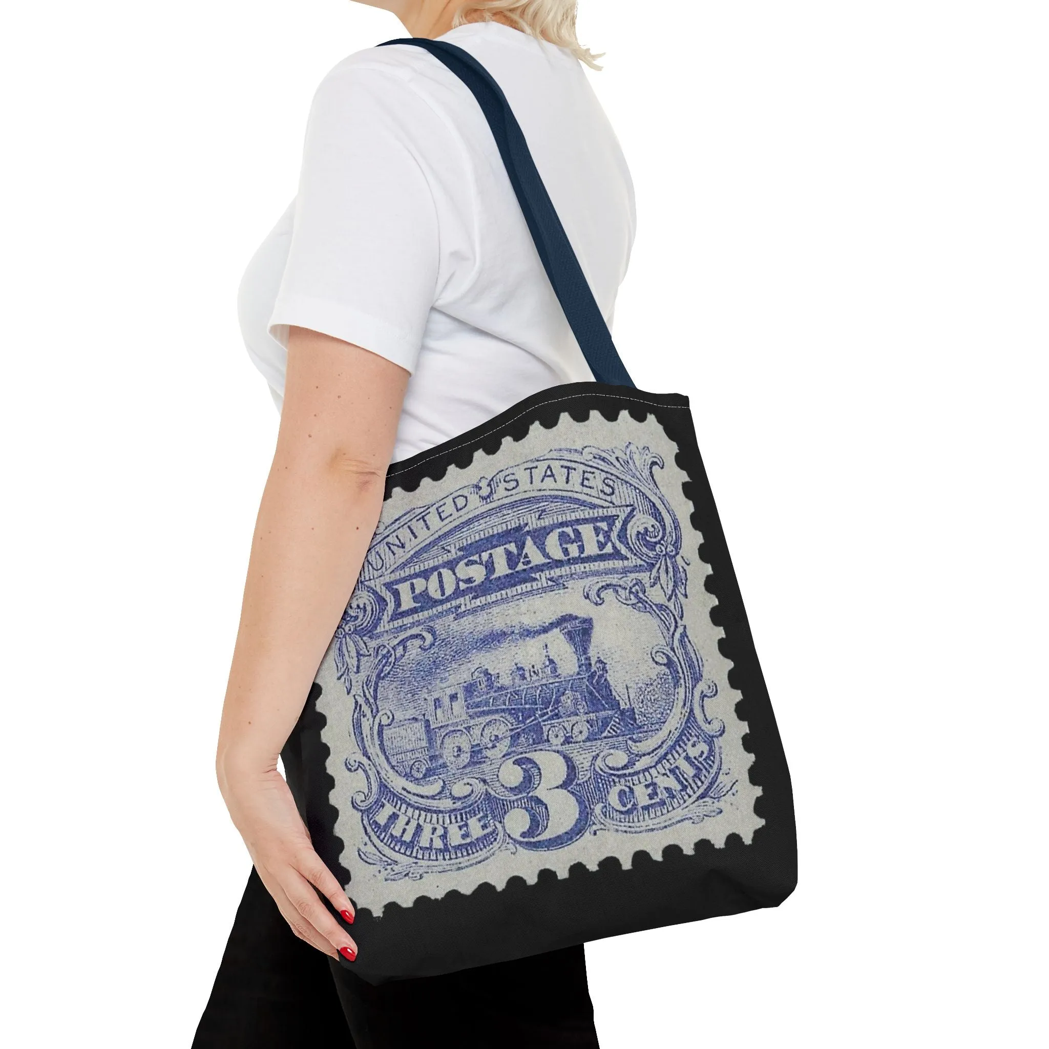 1869 TRAIN 3 CENT STAMP Tote Bag