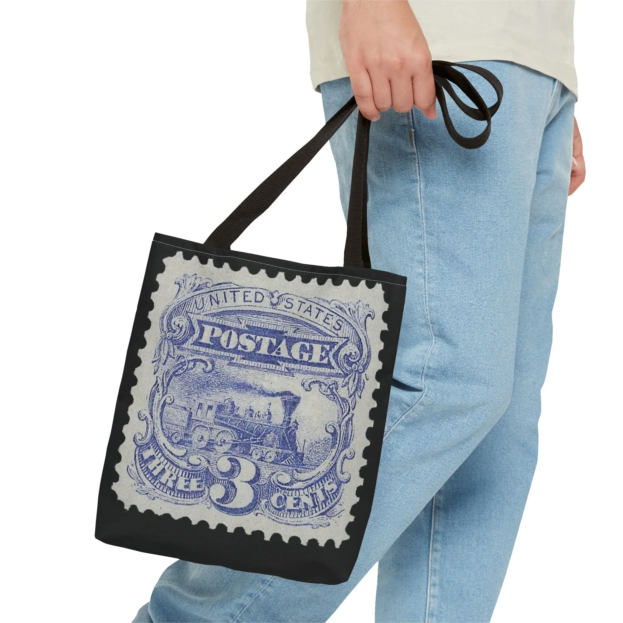 1869 TRAIN 3 CENT STAMP Tote Bag