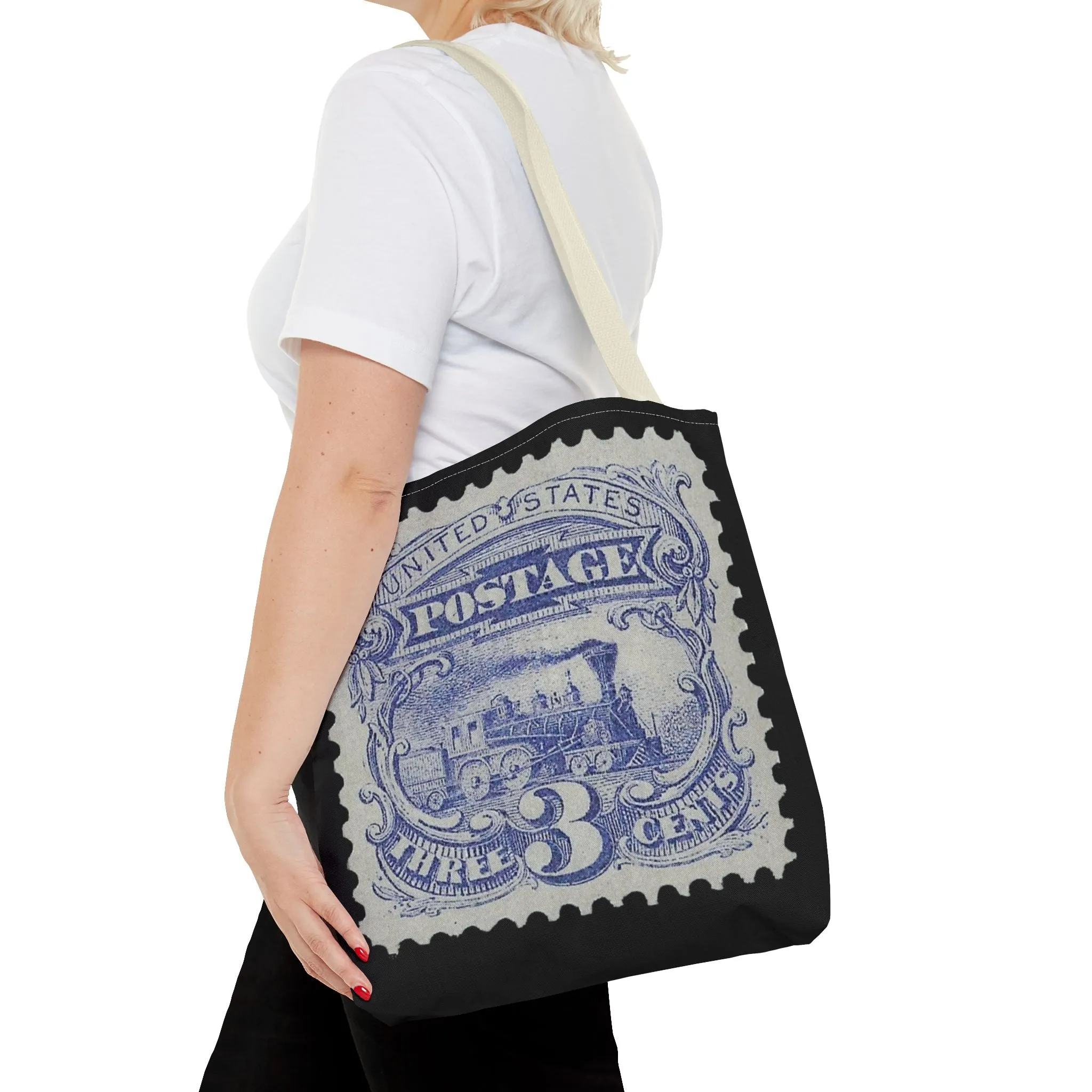 1869 TRAIN 3 CENT STAMP Tote Bag
