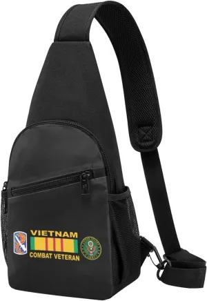 198th Infantry Brigade Vietnam Combat Veteran Chest Pack Leisure Shoulder Crossbody Chest Bag