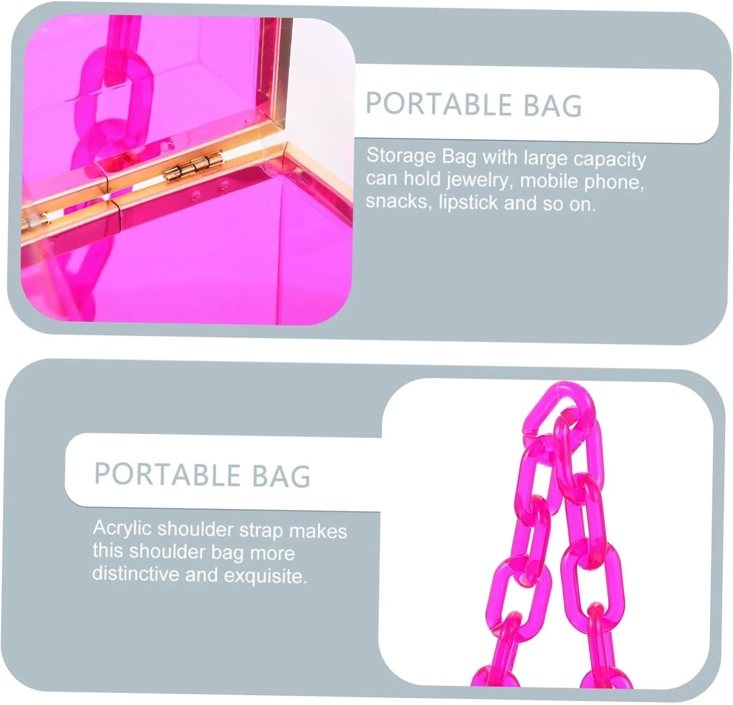 1pc Transparent Small Square Bag Large Size Jelly Bag Womens Shoulder Handbags Transparent Square Bag