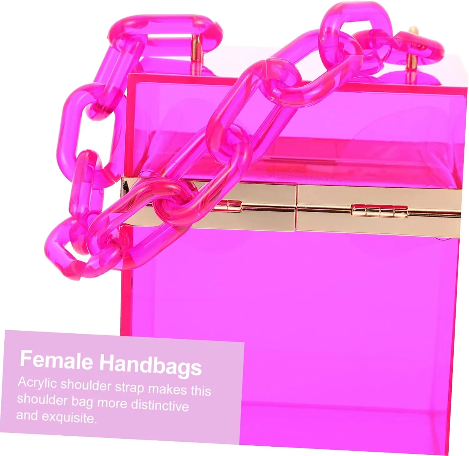 1pc Transparent Small Square Bag Large Size Jelly Bag Womens Shoulder Handbags Transparent Square Bag