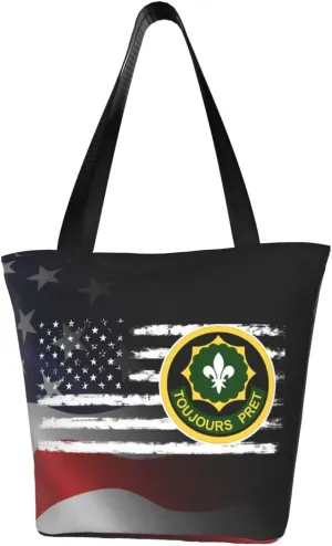 2nd Armored Cavalry Regiment America Flag Fashion Shoulder Bag Large Capacity For Man Or Woman