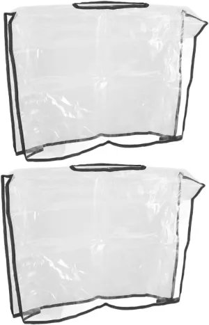 2pcs Clear Tote Rain Cover Handbag Protector Rainproof Shield for Travel Hiking and Cycling Durable Bag Cover