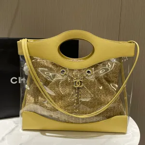 31 Bag Big-ticket savings Yellow Leather PVC Large Chanel Shipping updates Shopping