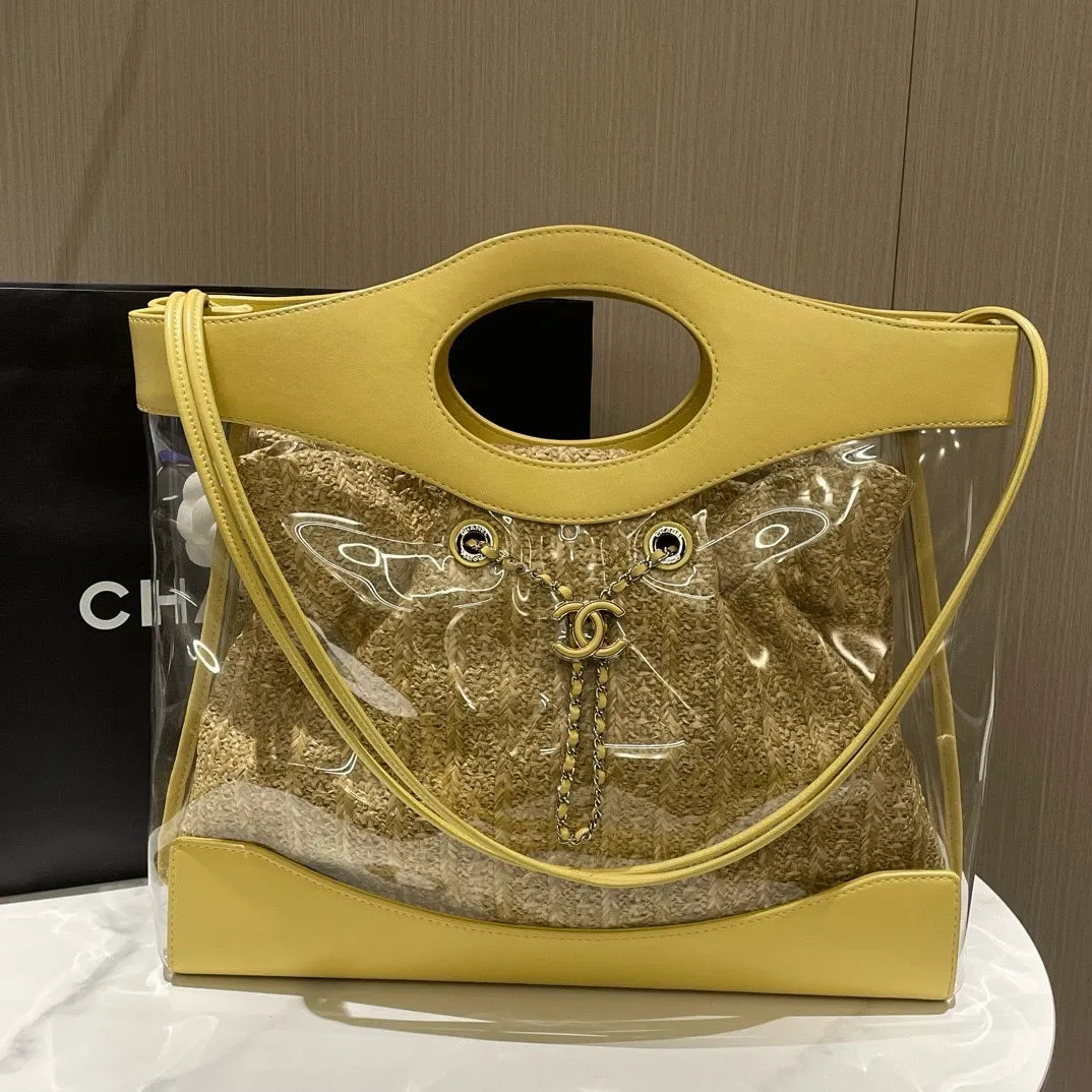 31 Bag Big-ticket savings Yellow Leather PVC Large Chanel Shipping updates Shopping
