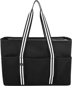 35L Large Beach Waterproof Tote Bag for Family Tote Bag with Zipper for Vacation Pool Bag Beach Accessories