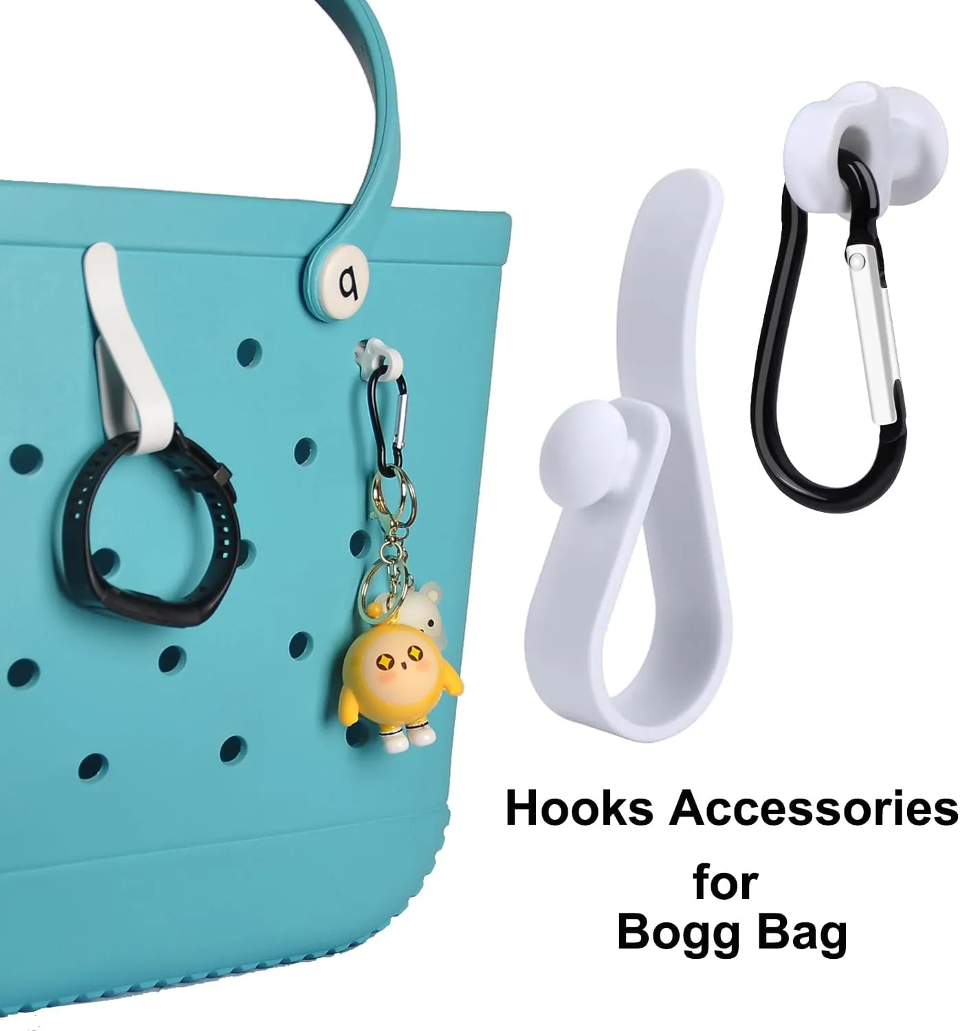 4 Packs Clear White Beach Tote Bag Accessories Compatible with Insert Bag Travel Cellphone Makeup Clean Toiletry Brush Organizer Cosmetic Divider Storage Inner Pouch