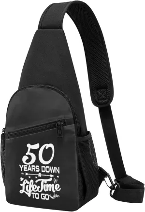 50th Wedding Anniversary Chest Pack Leisure Shoulder Crossbody Chest Bag
