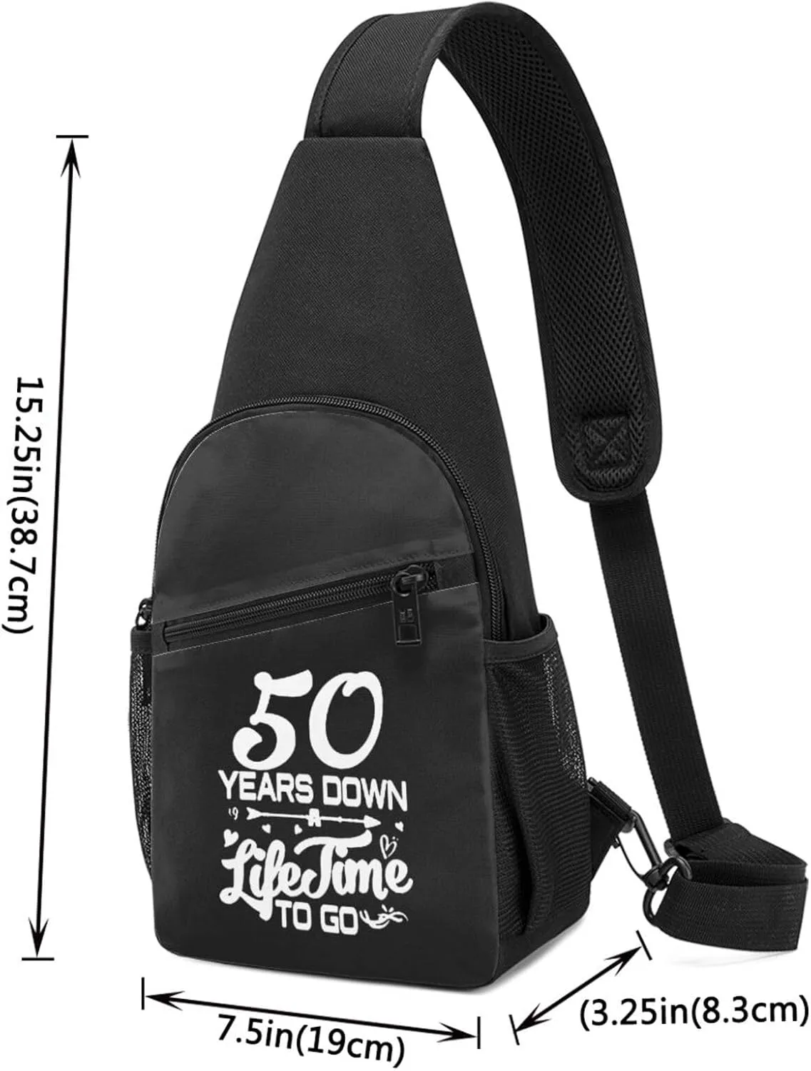 50th Wedding Anniversary Chest Pack Leisure Shoulder Crossbody Chest Bag