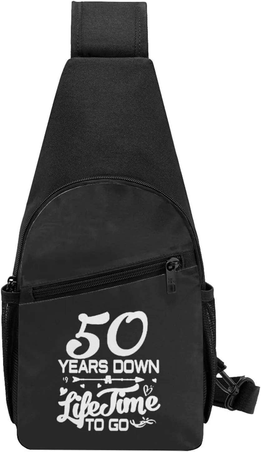 50th Wedding Anniversary Chest Pack Leisure Shoulder Crossbody Chest Bag