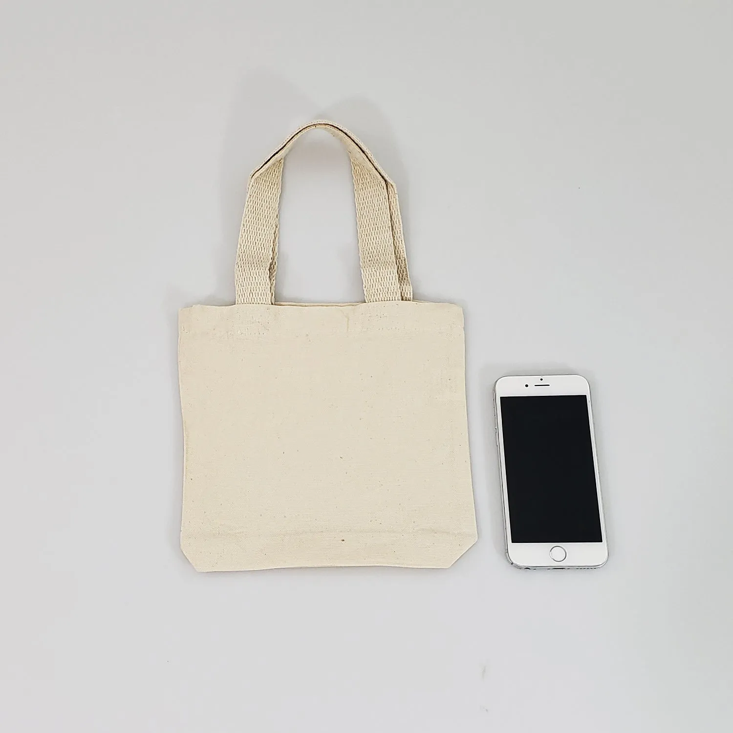 8 in Mini Cotton Canvas Gift Tote Bags - TC208