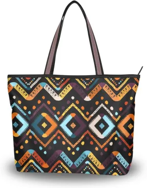 Abstract Zigzag Fashion Shoulder Bags Tote Bags Handbags For Women, L