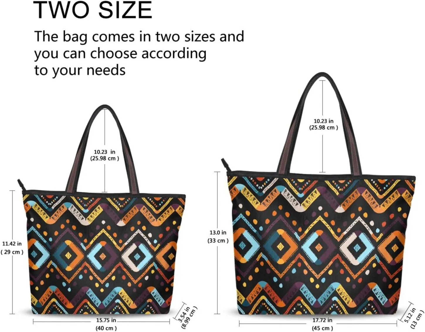 Abstract Zigzag Fashion Shoulder Bags Tote Bags Handbags For Women, L
