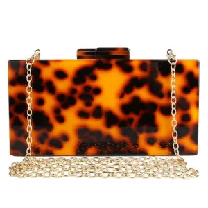 Acrylic Evening Bag Vintage Leopard Print Casual Clutches