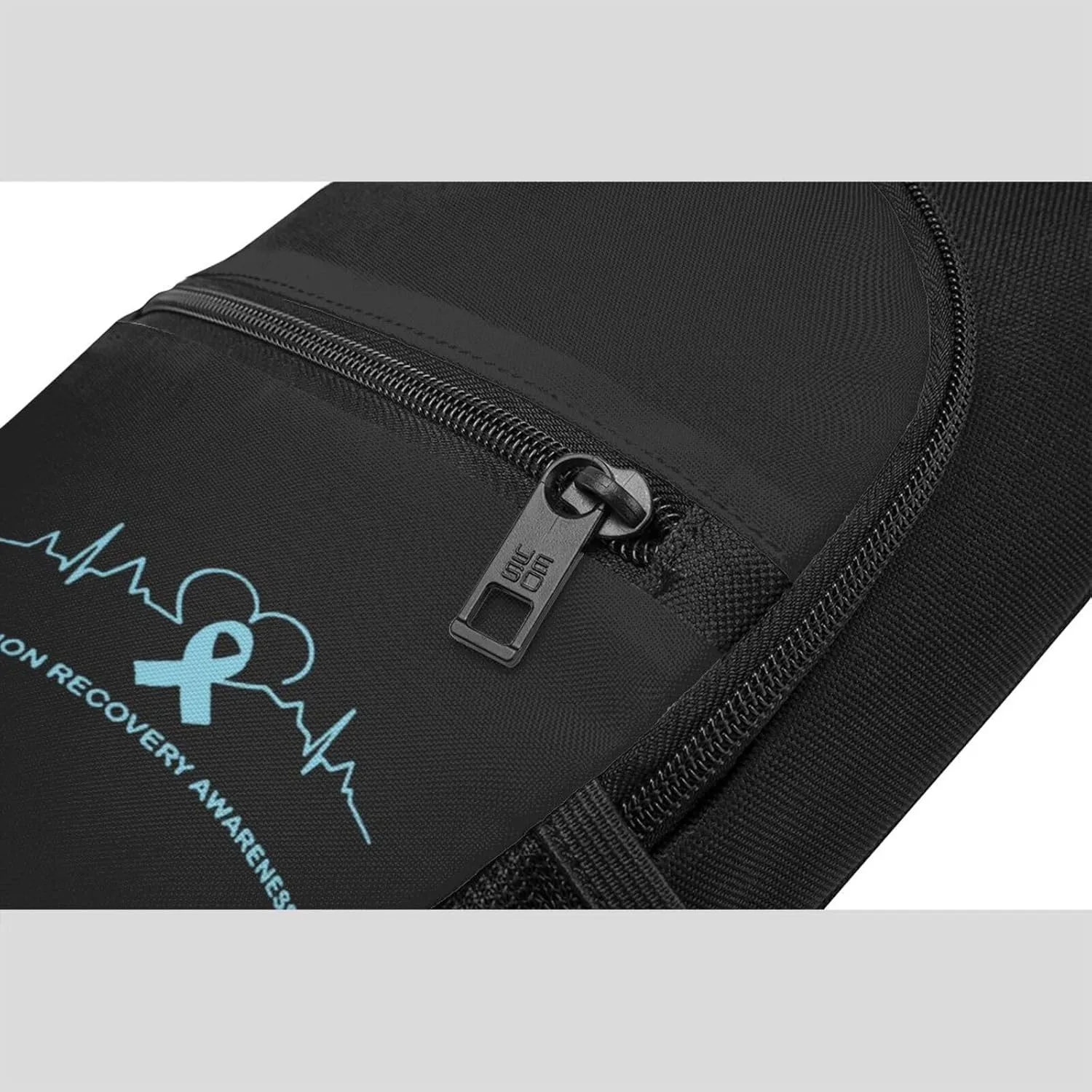 Addiction Recovery Awareness Heart Beat Chest Pack Leisure Shoulder Crossbody Chest Bag