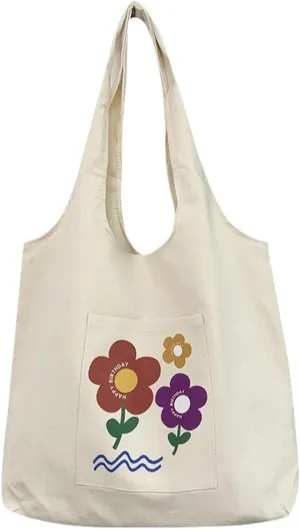 Aesthetic Canvas Tote Bag for Women, Reusable Crossbody Bag, Grocery Bags, Shoulder Bag Handbag for Work & Shopping & Life