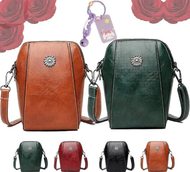All-match Vertical Cellphone Bag, Crossbody Leather Shoulder Bags and Clutches, Cell Phone Crossbody Bags Purse for Women