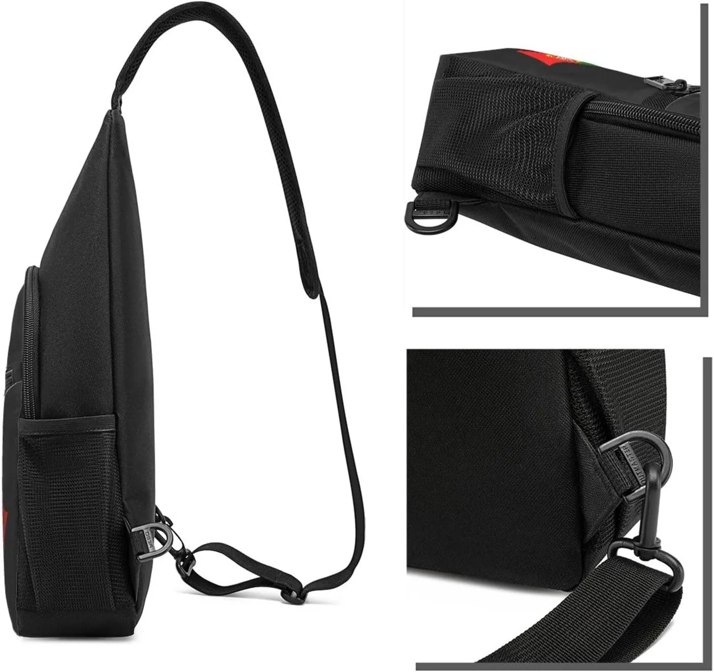 American And Portugal Flag Chest Pack Leisure Shoulder Crossbody Chest Bag
