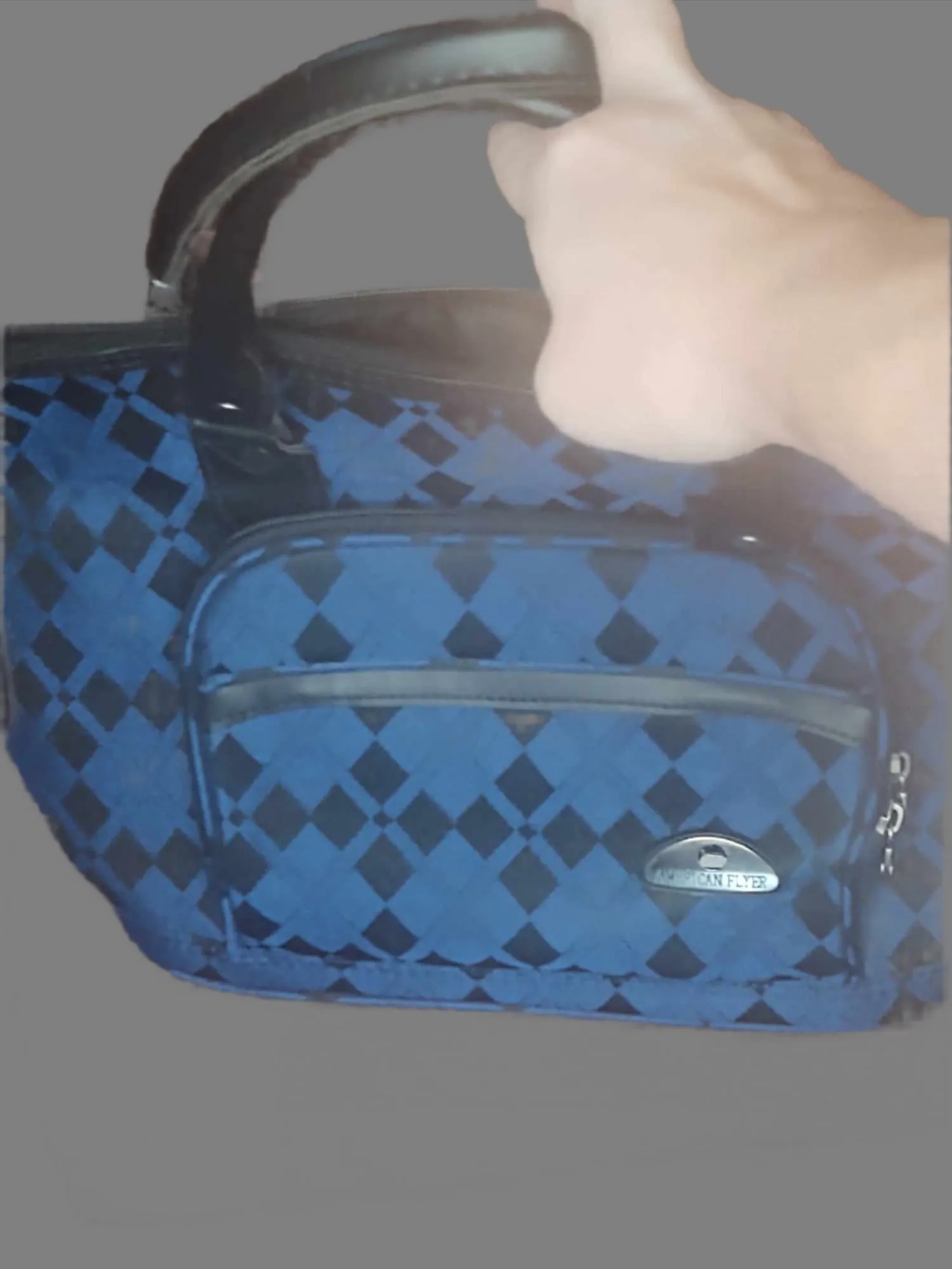 American Flyer Blue and Black Carry-on Bag