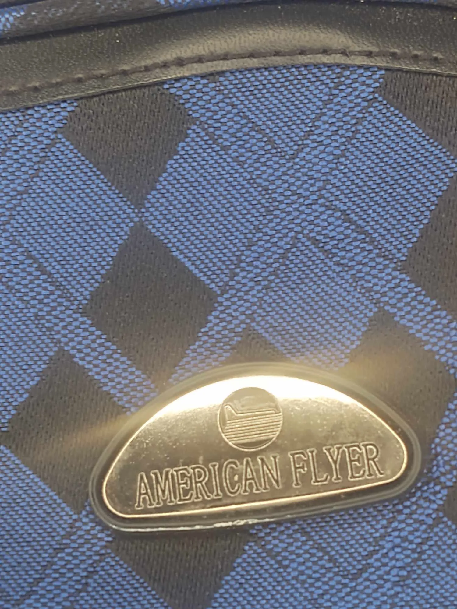 American Flyer Blue and Black Carry-on Bag
