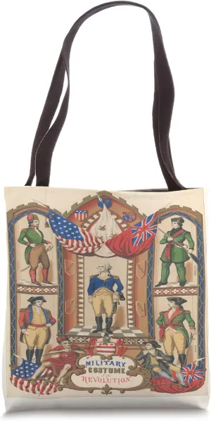 American Revolution Military Uniform Diagram Tote Bag