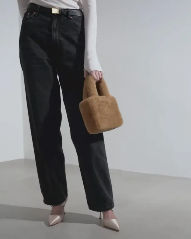 Amini Giuly brown shearling bag