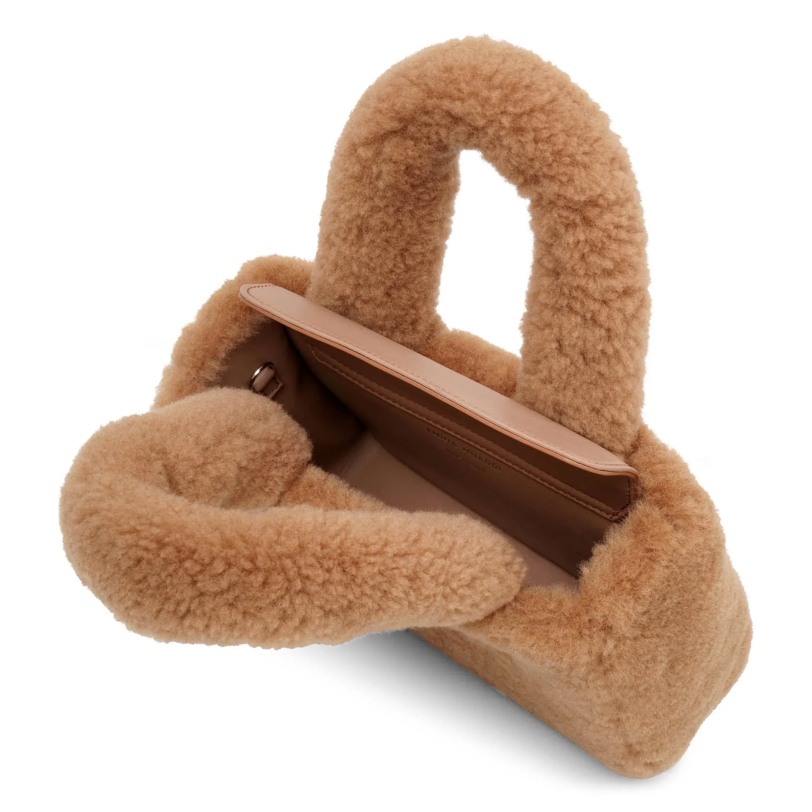 Amini Giuly brown shearling bag