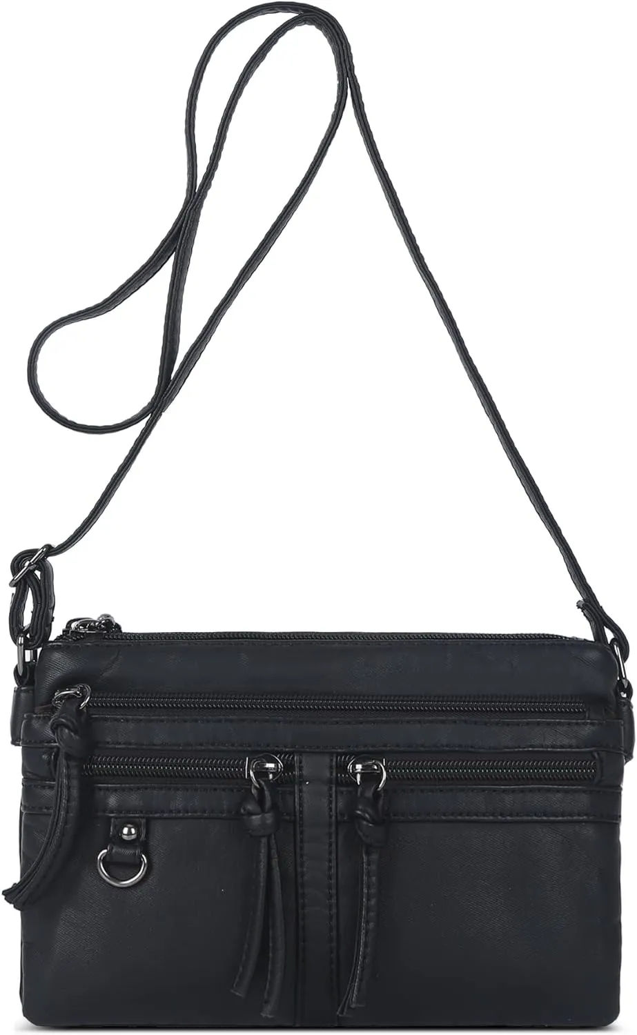Angel Kiss Small Crossbody Bag for Women Leather Crossbody Purse Triple Compartments Cell Phone Purse Shoulder Bags for Women