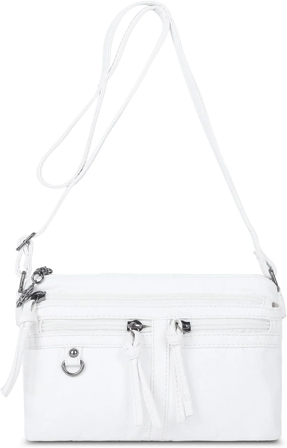 Angel Kiss Small Crossbody Bag for Women Leather Crossbody Purse Triple Compartments Cell Phone Purse Shoulder Bags for Women