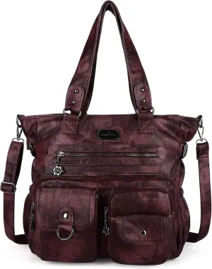 Angelkiss Purses and Handbag for Women Soft Leather Hobo Bags Satchel Shoulder Bags Ladies Tote Crossbody Bag