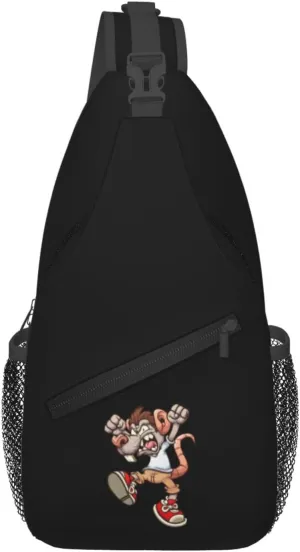 Angry Mouse Boy Crossbody Bags For Women Men Chest Backpack Gym Shoulder Bag Travel Outdoor Sports Casual Crossbody Bags