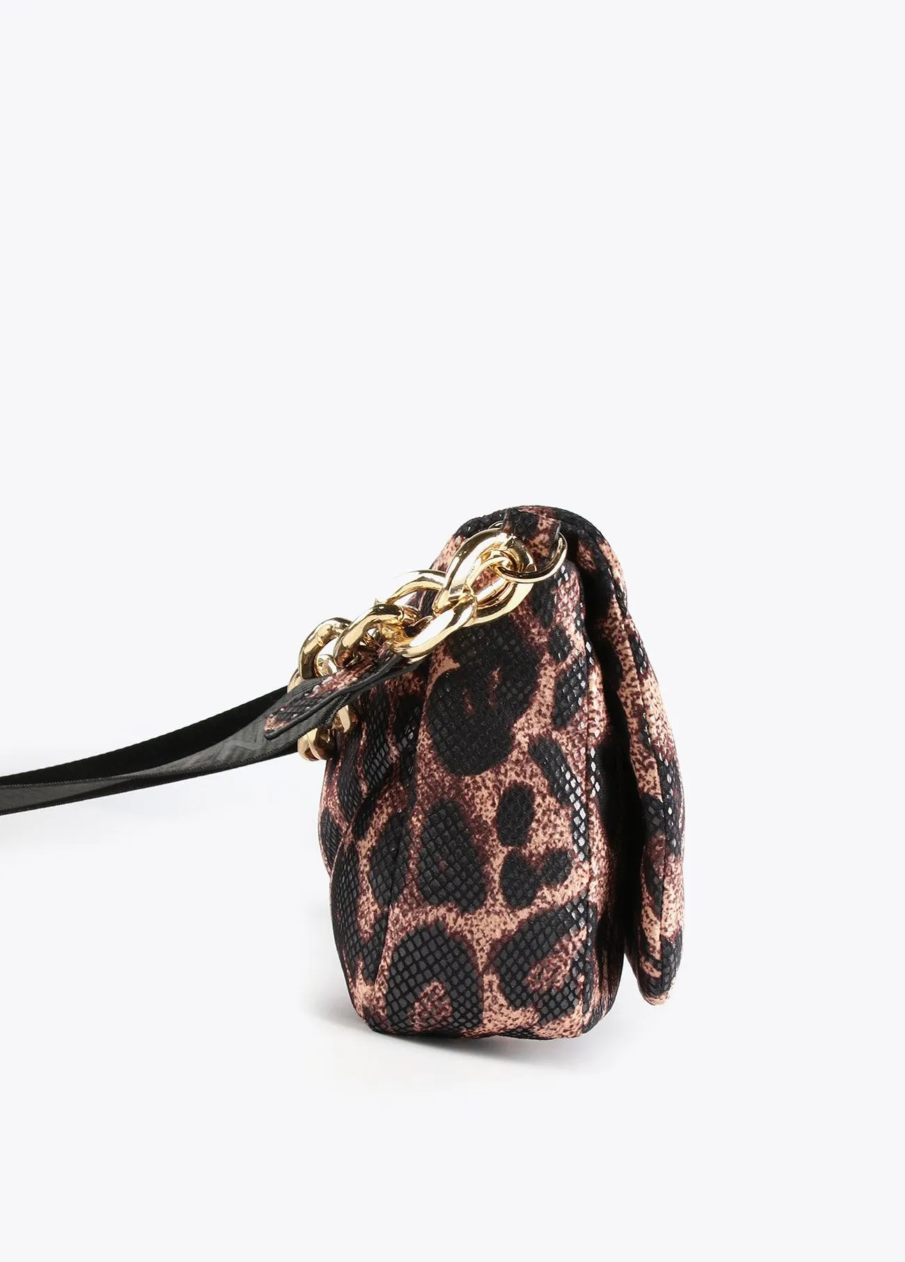 Animal print crossbody bag