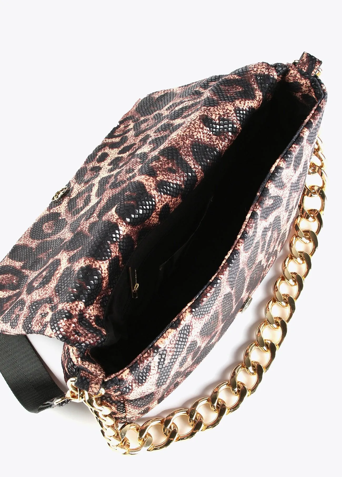 Animal print crossbody bag