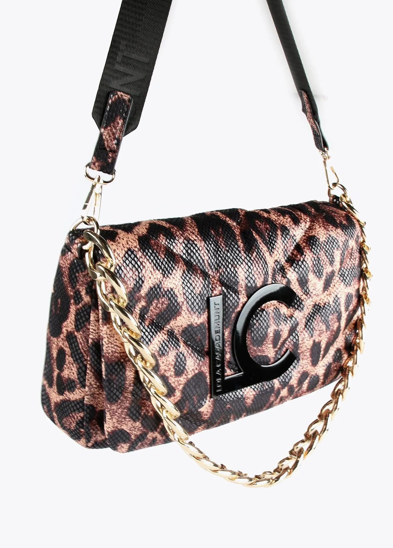 Animal print crossbody bag