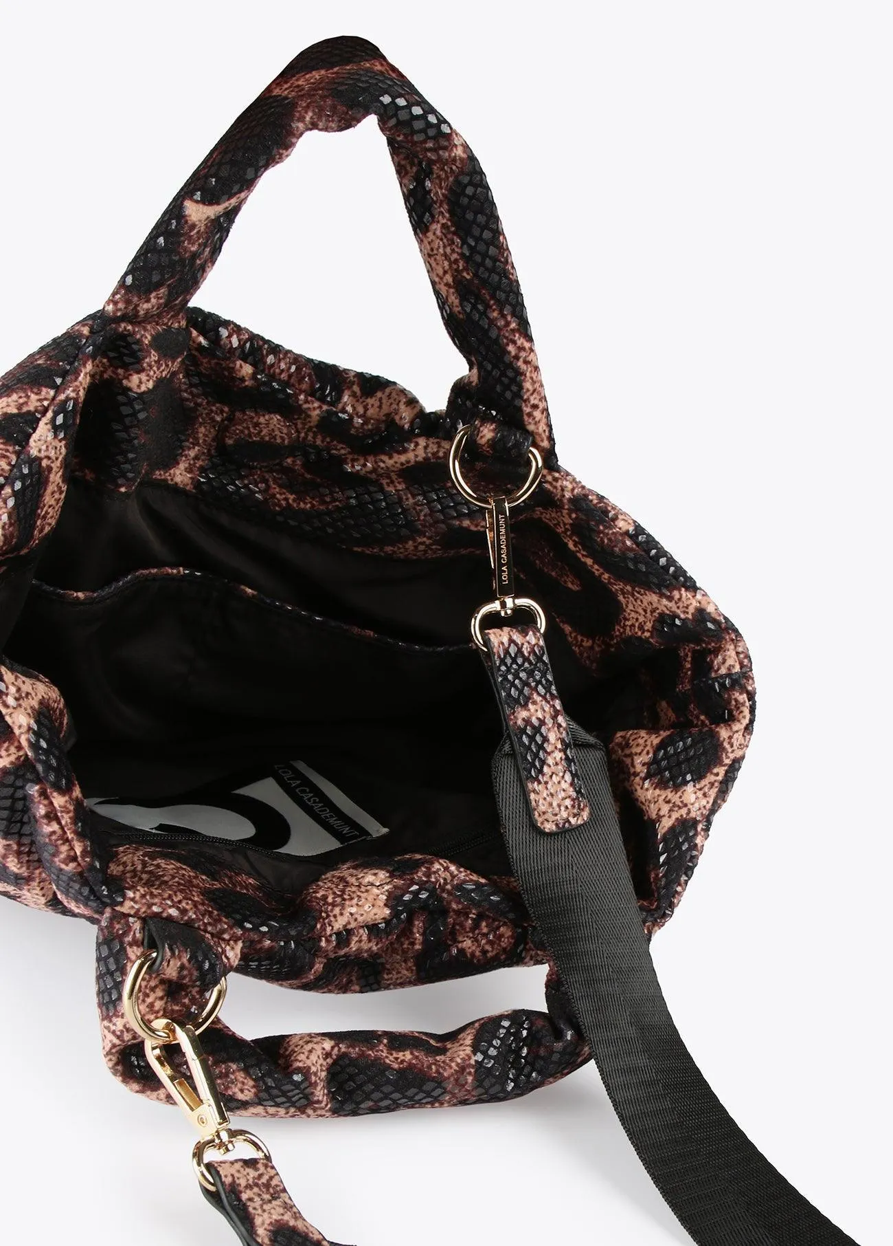 Animal print tote bag