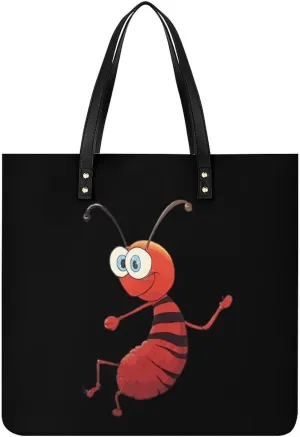 Ant Tote Bags PU Leather Top Handle Satchel Handbags Shoulder Bags Travel Purse for Women Men