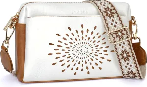 APHISON Small Crossbody Bags for Women, Triple Zip Crossbody Cell Phone Purse Shoulder Handbags with Adjustable Strap