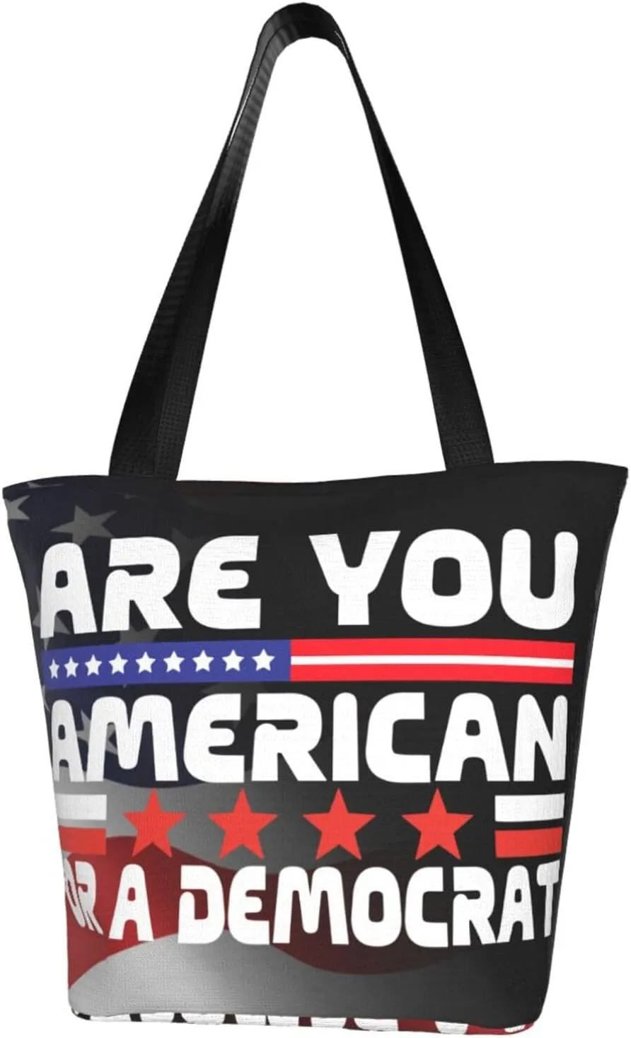 Are You American Or Democrat Fashion Shoulder Bag Large Capacity For Man Or Woman