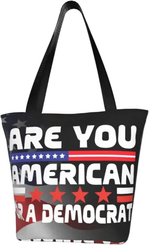 Are You American Or Democrat Fashion Shoulder Bag Large Capacity For Man Or Woman